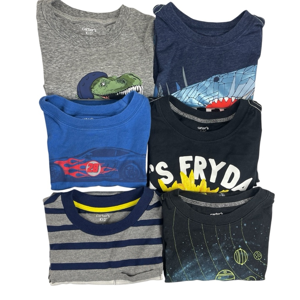 Lot Carter's Kids Graphic Tees Short Sleeve Size 6